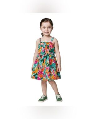 Carter’s Tropical Colorful Cotton Spaghetti Strap Floral Sundress Girls 4T